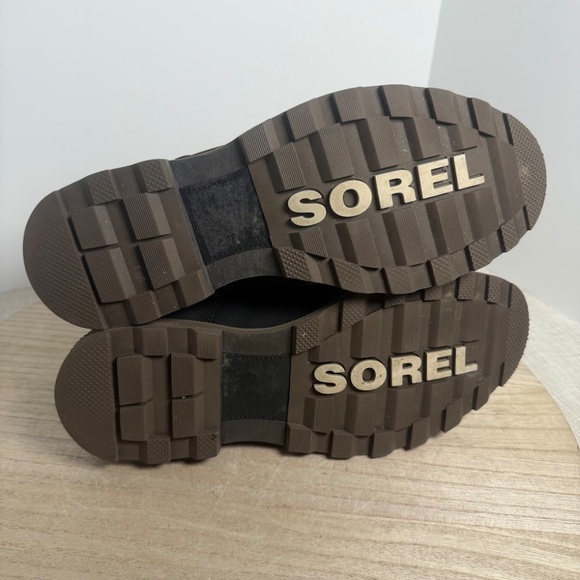 Sorel Mens Black Leather Ankle Boots Size 9.5 Waterproof Lace Up main image 6